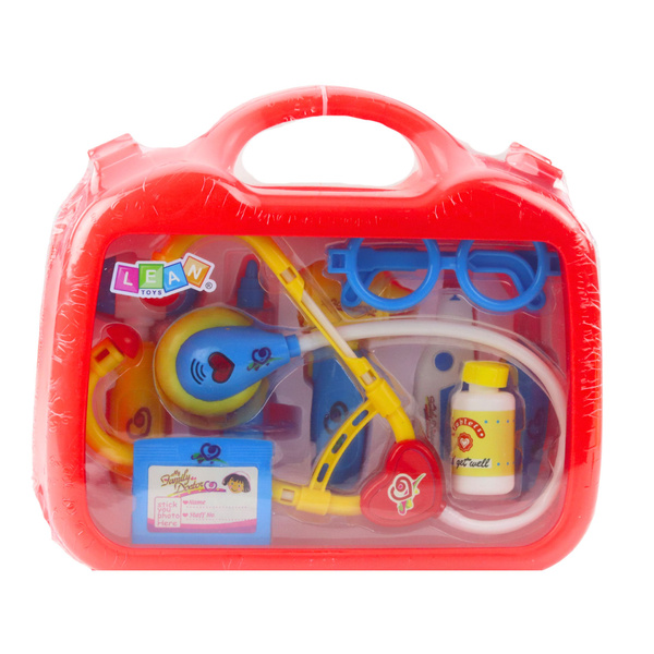 Zestaw Małego Doktora W Walizce Akcesoria Medyczne Światła 9 el.  