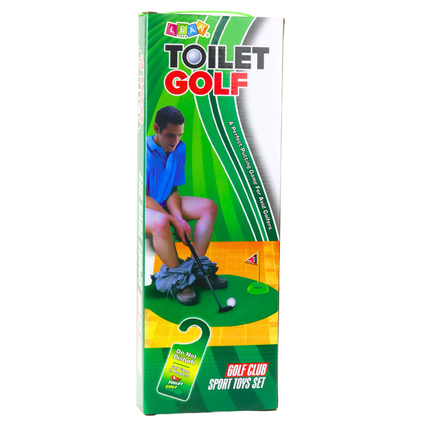 Zestaw Gra Zręcznościowa Golf Toaletowy Mata Kij Piłki Zawieszka Na Drzwi
