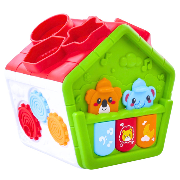 Interaktywny Domek Edukacyjny Sorter Dla Malucha Zielony  