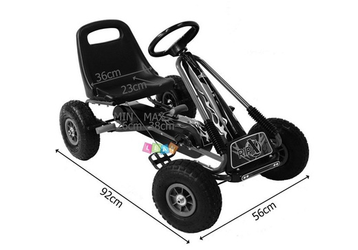 Gokart Zielony A-15 Pompowane Koła