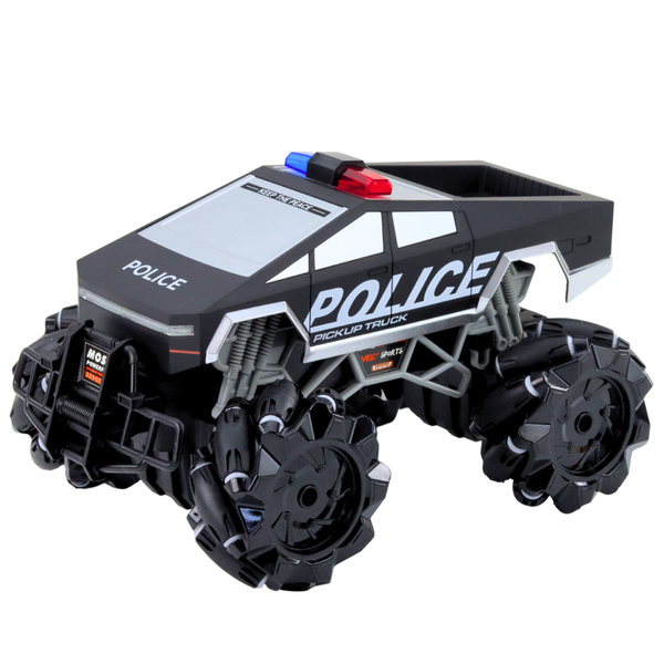 Auto Terenowe Pick Up Truck Policja Zdalnie Sterowany RC Światła Dym 1:16