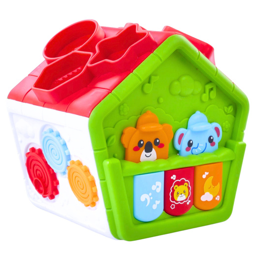 Interaktywny Domek Edukacyjny Sorter Dla Malucha Zielony  