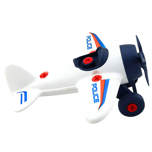 Zestaw Kreatywny DIY Samolot do Skręcania Policyjny Śrubokręt  