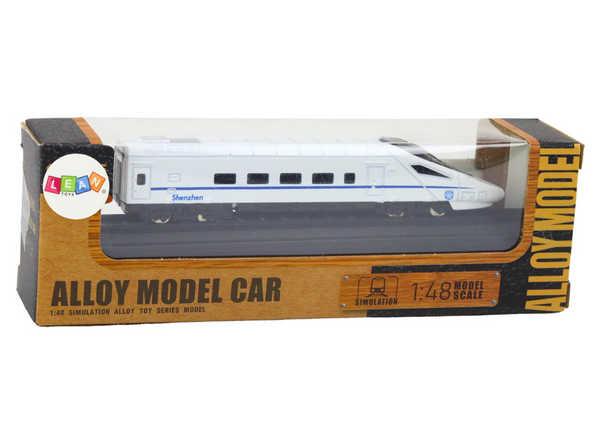 Model Kolekcjonerski Pociąg Wagon Biały 1:48 Metalowy 