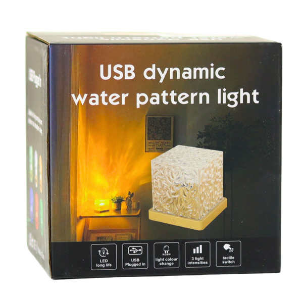 Lampka Nocna LED Projektor Zorza Fale RGB 16 Kolorów Pilot 