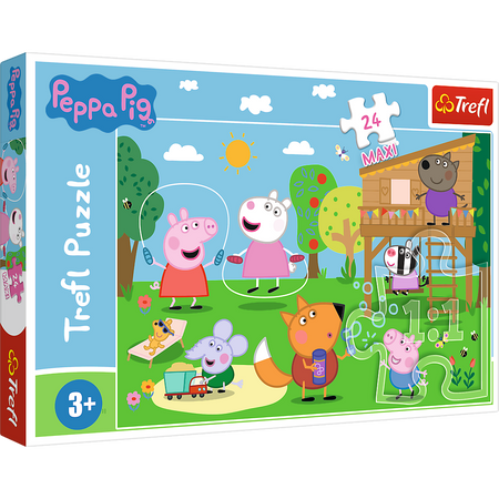 Puzzle - 24 Maxi - Zabawy na polanie - Świnka Peppa - Trefl 14342