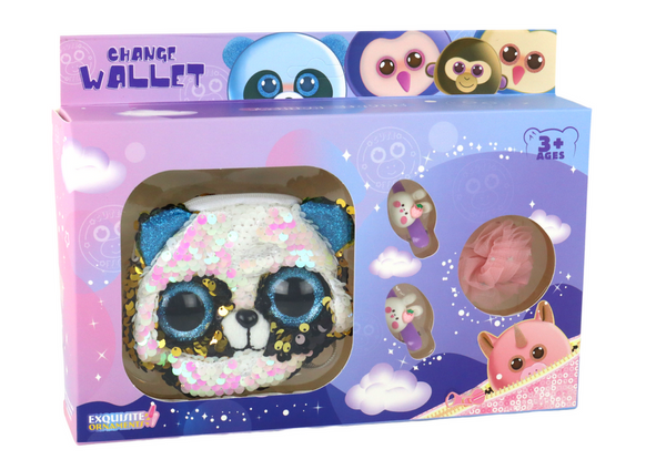 Portfel Spinki Zestaw Dla Dziewczynki Portfelik Panda 4 ele. 