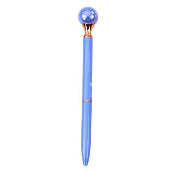 Długopis Z Dużą Perłą Obrotowy Mechanizm Niebieski Tusz 1.0mm Mix