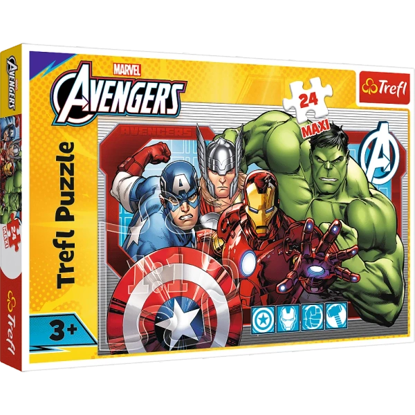 Puzzle - 24 Maxi - Zawsze sprawiedliwi - Disney Marvel The Avengers - Trefl 14378