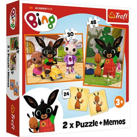 Puzzle - 2w1 + memos - Bing z przyjaciółmi Trefl  93332