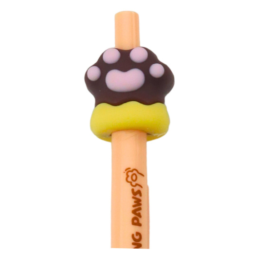Długopis Żelowy Kocia Łapka Brązowa Niebieski Tusz 15cm 0.5mm 