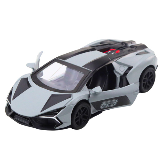 Samochód Wyścigowy Sportowy Metalowy Napęd Otwierane Drzwi Szary 1:32