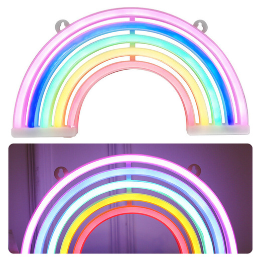 Lampka Dekoracyjna Nocna Neonowa Tęcza LED Na Baterie  