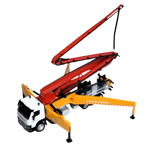 Ciężarówka Budowlana Betoniarka Z Pompą Huina Metalowa 1:18 