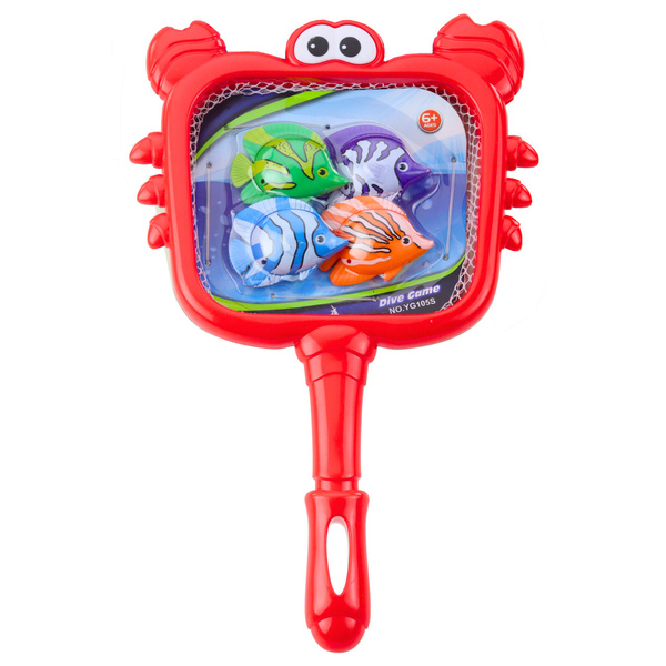 Zestaw Do Łowienia Rybek Sitko Krab Rybki Kolorowe 4 szt.