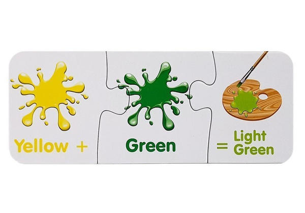 Puzzle Edukacyjne Kolory Po Angielsku 10 Połączeń 