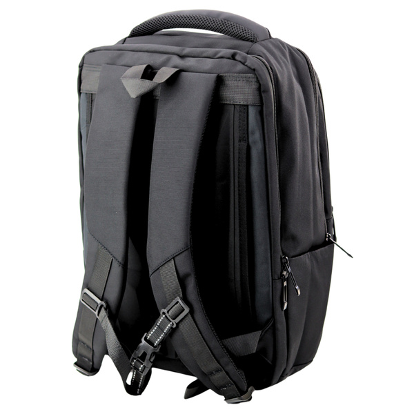 Plecak Miejski Biznesowy USB Pas Piersiowy Czarny 26L