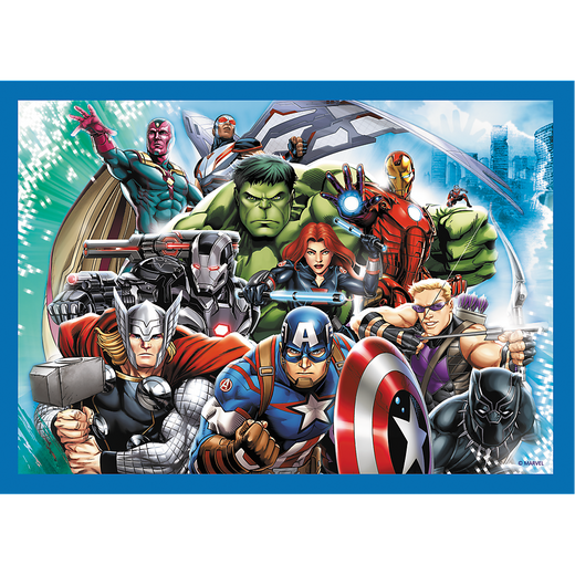 Puzzle - 4w1 (25, 48, 50, 70) - Odważni Avengersi - Trefl 34386