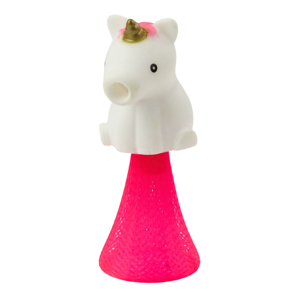 Skaczący Jednorożec Na Sprężynie Pop Up Biały Różowy 10cm Mix