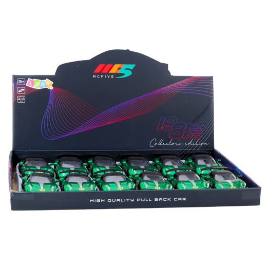 Samochód Wyścigowy Sportowy Metalowy Napęd Otwierane Drzwi Zielony 1:32