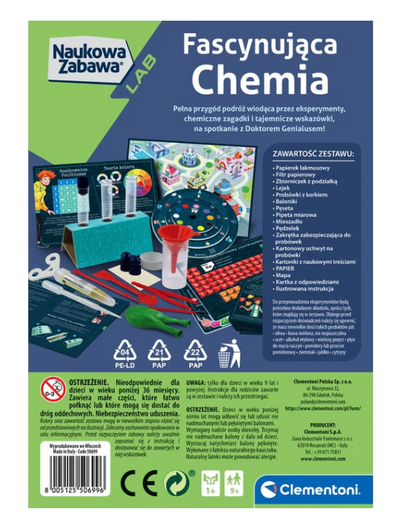 Naukowa Zabawa Zestaw Doświadczeń Eksperymenty Fascynująca Chemia Język Polski Clementoni 50699
