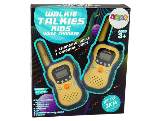 Zestaw Walkie Talkies Krótkofalówki Dla Dzieci Żółte 2 Szt. 