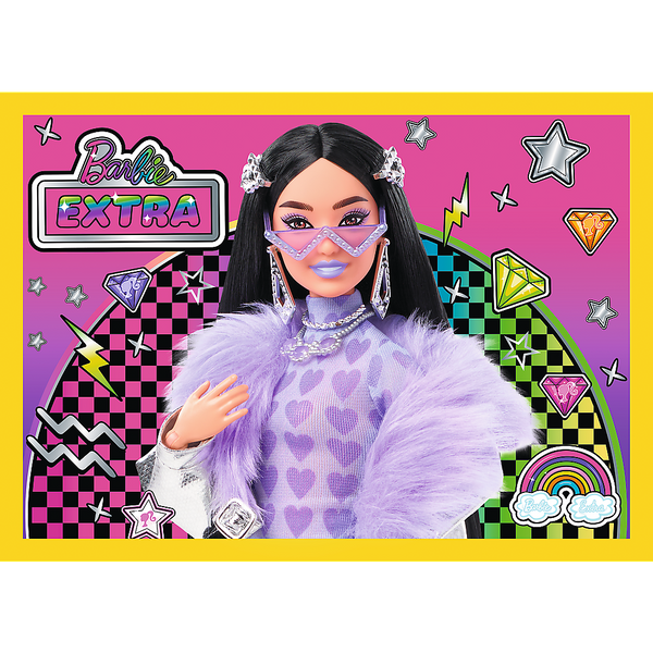 Puzzle - 4w1 (35, 48, 54, 70) - Wesoły świat Barbie - Trefl 34626