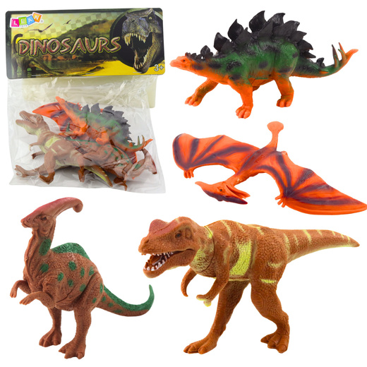 Zestaw Figurki Dinozaurów T-Rex Pteranodon Stegosaurus Parasaurolophus 4szt