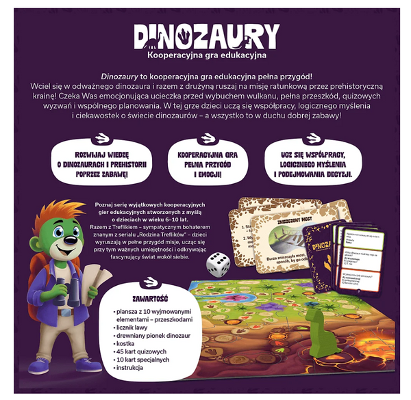 Gra edukacyjna Dinozaury Rodzina Treflików Trefl 02912