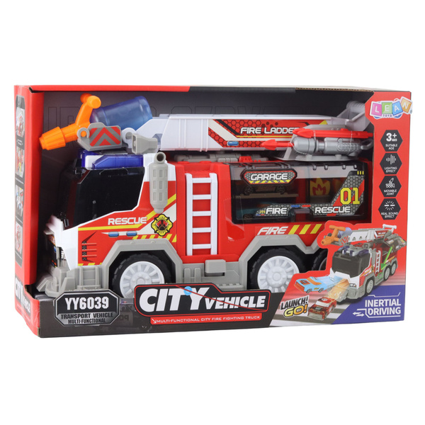 Wóz Strażacki Straż Pożarna Napęd Ruchome Elementy Światła Dźwięki 