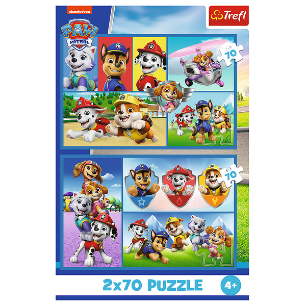 Puzzle - 2x70 - Psi Patrol rządzi Trefl 34441