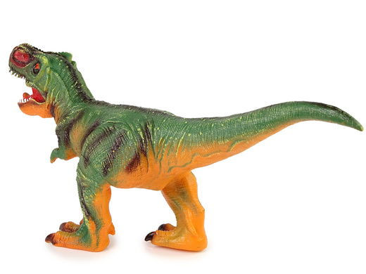 Duża Figurka Dinozaur Tyranozaur Rex Zielono- Pomarańczowy Dźwięk 60 cm Długości 