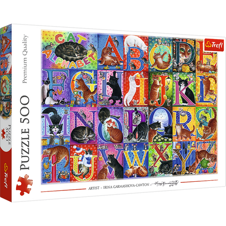 Puzzle - 500 - Koci alfabet Trefl 37527