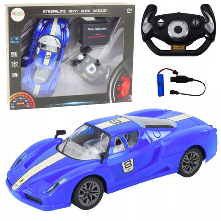 Auto Sportowe Zdalnie Sterowane Na Pilota 1:16 R/C Niebieskie