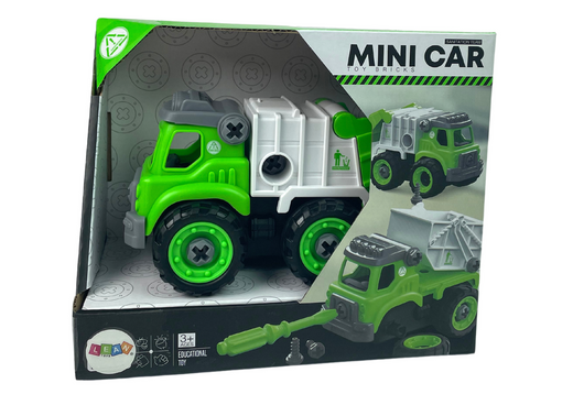 Auto Śmieciarka Do Rozkręcania Zielona DIY Śrubokręt 