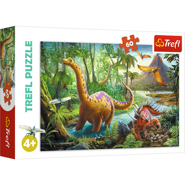 Puzzle - 60 - Wędrówka dinozaurów - Trefl 17319