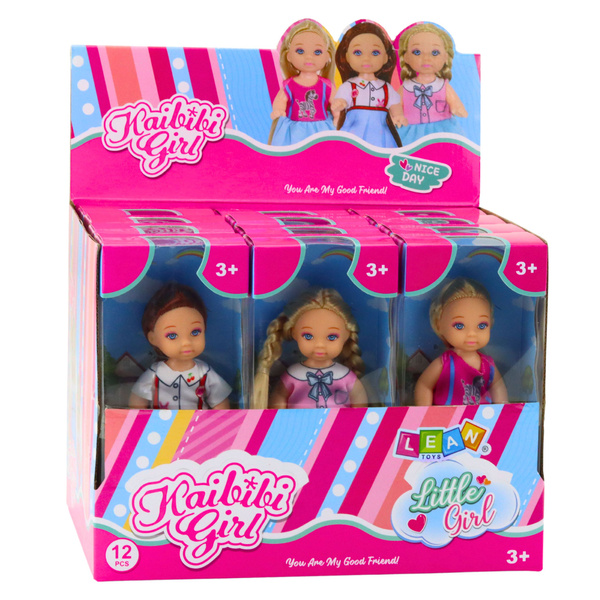 Mini Laleczka Kaibibi Długie Włosy Kolorowa Sukienka 12 cm Mix 