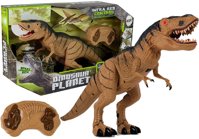 Dinozaur Tyranozaur Rex Zdalnie Sterowany R/C z Parą - 7159 - LeanToys