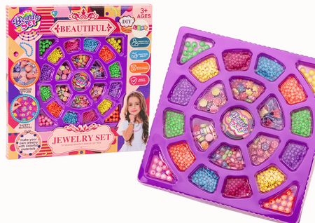 Zestaw Kreatywny Koraliki Do Robienia Biżuterii DIY Zawieszki Kwiatuszki