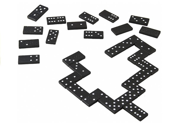 Gra Domino w Drewnianym Pudełku 28 Elementy 