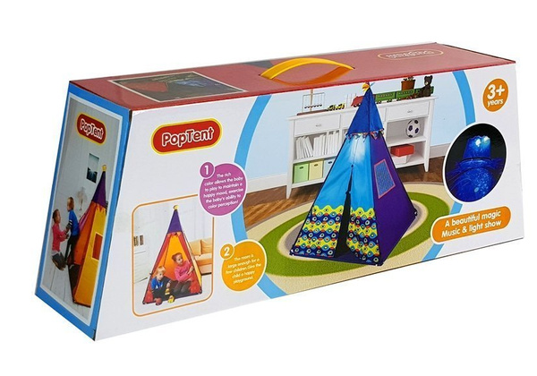 Kolorowy Namiot Tipi z Projektorem 