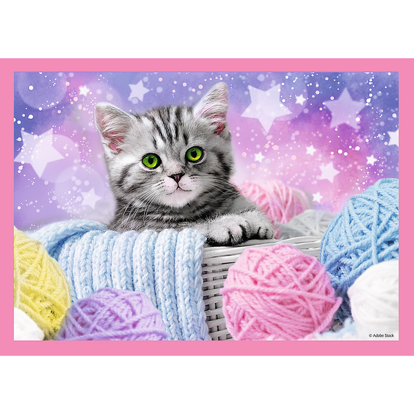 Puzzle - 4w1 (35, 48, 54, 70) - Zabawne kotki - Trefl 34396