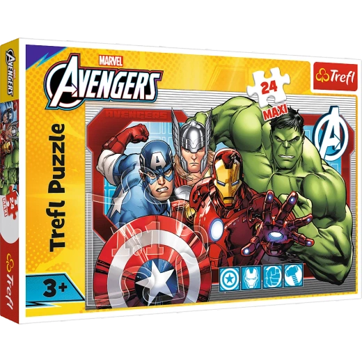 Puzzle - 24 Maxi - Zawsze sprawiedliwi - Disney Marvel The Avengers - Trefl 14378