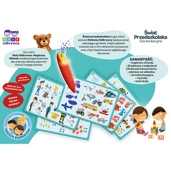 Gra edukacyjna Świat przedszkolaka Magiczny ołówek Trefl 02112
