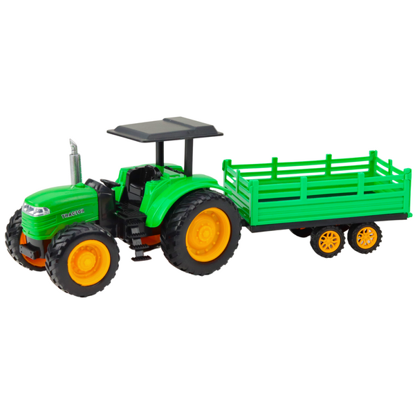 Traktor Farmerski Z Przyczepą Zdalnie Sterowany RC Zielony 
