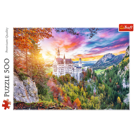 Puzzle 500 el. Widok na zamek Neuschwanstein, Niemcy Trefl 37427