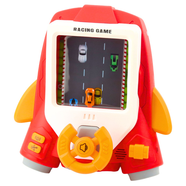 Symulator Jazdy Dla Dzieci Rakieta Kierownica Dźwięki Czerwona 