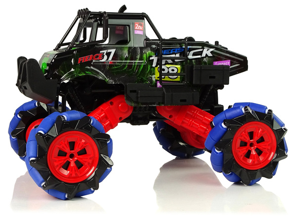 Auto Terenowe Drift Zdalnie Sterowane 1:16 Zielony 2.4G Obrót 360 Stopni 