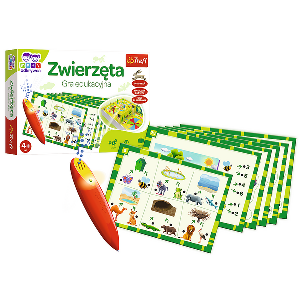 Gra edukacyjna dla dzieci Zwierzęta Magiczny ołówek Trefl 02111
