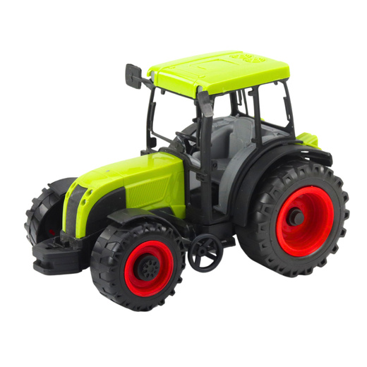 Traktor Rolniczy Farmerski Z Zielono-Żółtą Przyczepą Zielony 50cm 